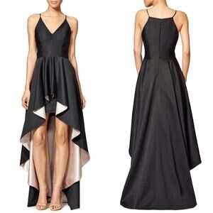 Nha Khanh Taelyn Dress Sleeveless High Low Hem Evening Gown Maxi Black Size 4